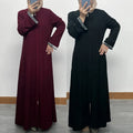 Wholesale Abaya Women Muslim Ladies Ethnic Clothing Closed Black Muslim Dress 2024 Dubai Is Black Abaya
