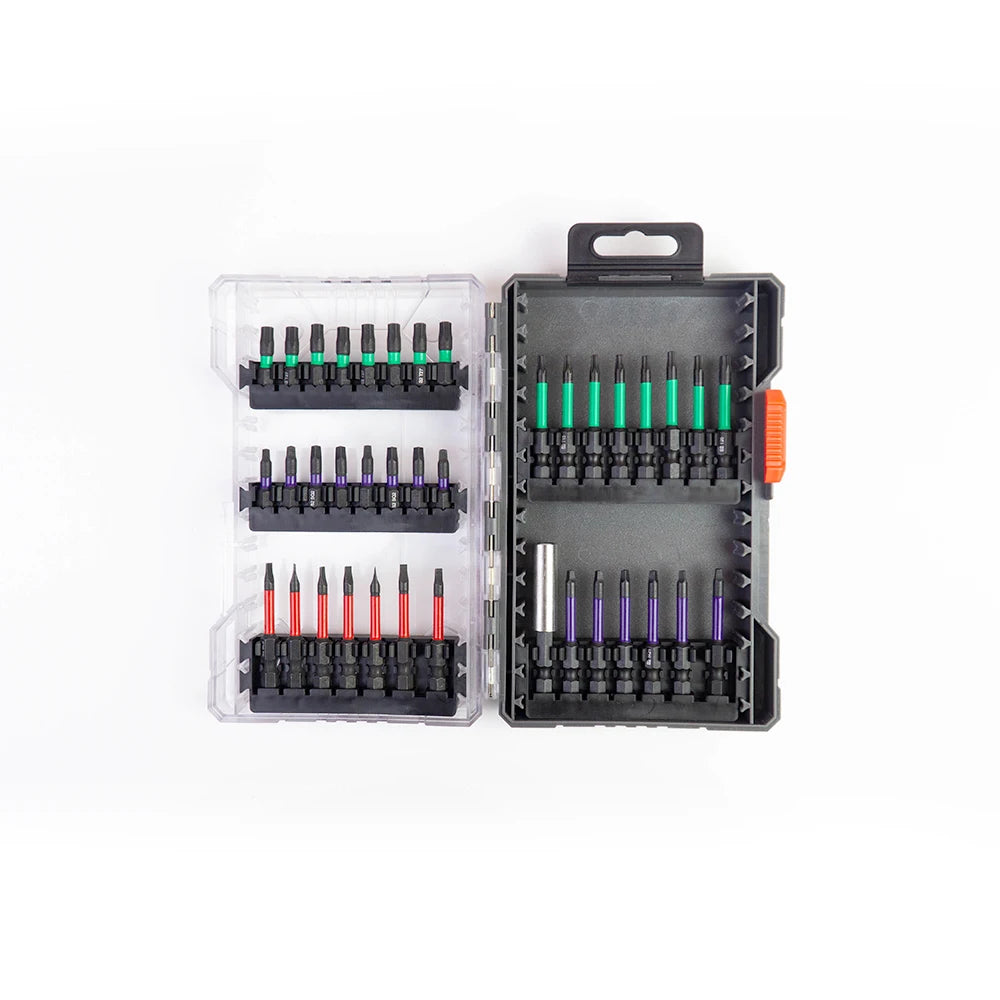 Moretop 38 Pcs Impact Force Heavy Duty Driver Bit Drill Set Screwdriver Drill Bits Set