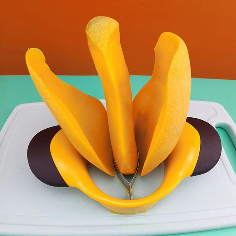 Good Kitchen Utensils Stainless Steel Manual Mango Splitter Cutter Slicer Metal Handheld Fruits Divider