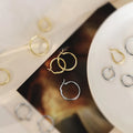 Fashion Minimalist Jewelry 925 Sterling Silver Earrings Circular Circle Round Gold Plated Hoop Earrings Women Luxury