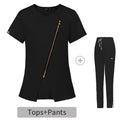 2023 Best Seller Maternity Center Zipper Jogger Pants Scrubs Suits Custom logo Pet Hospital Scrubs Top Pants Scrubs Sets Uniform
