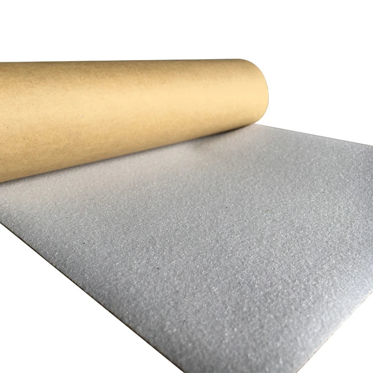 Free Sample OEM 33x9" OS780 Double Rocker Skateboard Griptape with PVC/Silicon Carbide Customizable Backpaper White