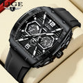 LIGE LG89108 Luminous Men Watch Factory Sport Square Business Waterproof Quartz Watch Casual Chronograph Wristwatch Montre Homme
