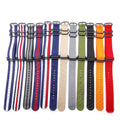 Nylon Strap 18mm 20mm 22mm 24mm  Weave Canvas Thicken Ring Buckle Watch Band Men Women Sport Wrist Bracelet Accessories