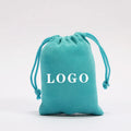 Custom Black Gift Drawstring Jewelry Velvet Pouch Bags With Logo Jewellery Pouch Bag