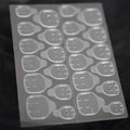 3D Eco-friendly Protection Transparent Designer Invisible Adhesive Jelly Gel Nail Finger Plate Stickers