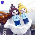 Wholesale Customized Stock Nurse Shaped Breaker Soft Rubber Cutter Nursing Blister Safe PVC Glass Ampoule Opener With Keychain