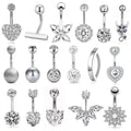 Steel Piercing Jewelry With Diamond Zircon Popular Piercing Jewelry Belly Piercing
