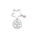 Stainless Steel Mum Never Forget That I Love You Keychain Key Ring Mothers Day Birthday Gift Key Chain