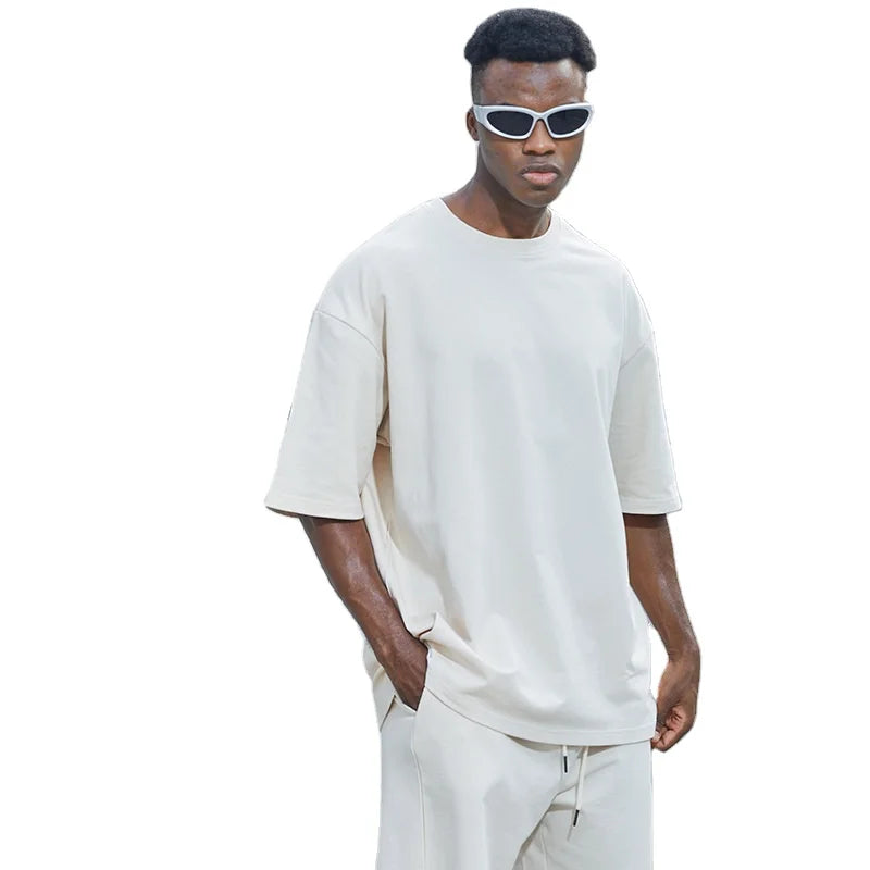 Custom Unisex Brand Tshirt and Shorts Set Blank Oversized Two Piece Set Men Shorts and t Shirts