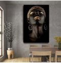 Wall Art Picture for Living Room Contemplator Black African Woman Painting on Canvas Posters and Prints Scandinavian