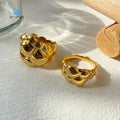 SUMMLY Personalized Vintage Cloud Shape 18K Gold Plated Stainless Steel Ring Fashion Jewelry Manufacturer