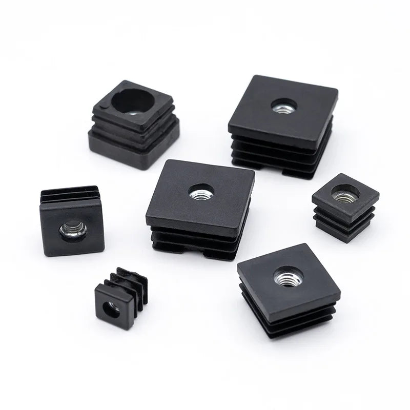 19mm Plastic End Plug with Nut for Furniture Pads Desk Table Chair Sofa Leg Insert Tube End Cover