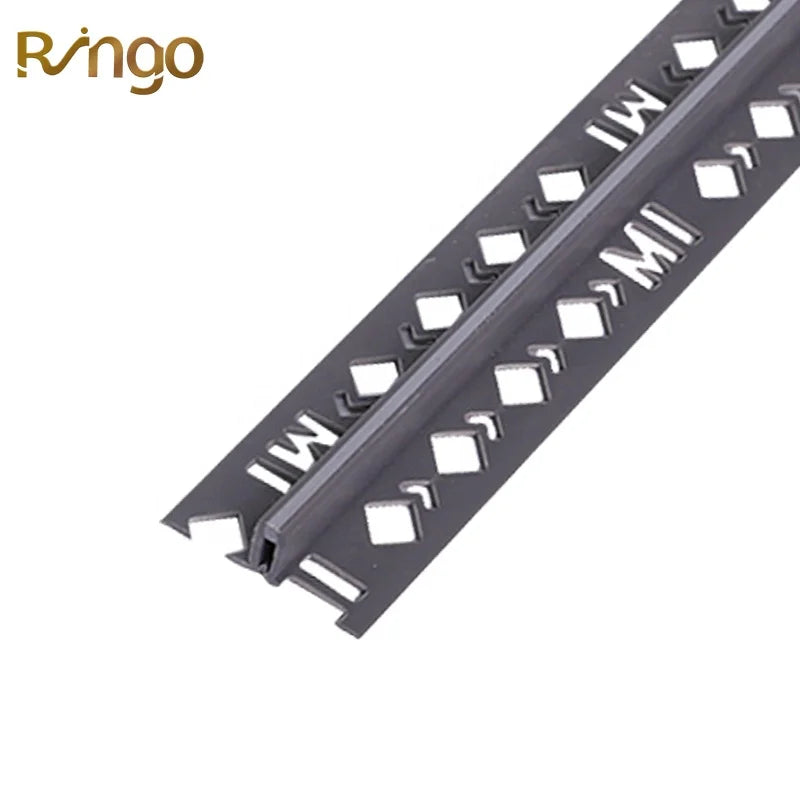 Foshan Factory Durable White Plastic Tile Cover Strip Movement Joints 2.5m Floor Expansion Joint for Tiles Transition