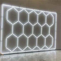 Hexagon Garage Light 6000k Commercial Workshop Ceiling Lamp | LED Hexagonal Grid Light for Auto Showroom & Car Wash Station