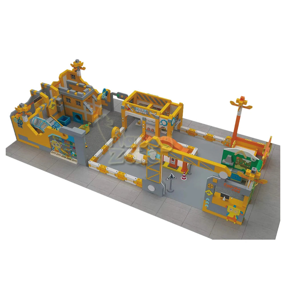 Customized Large Eva Building Blocks Non-Toxic Indoor Playground Kids Interactive Crane Block City