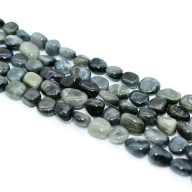 Wholesale DIY Jewelry Making Supplies 6*8/8*10mm Natural Eagle Eye Loose Gemstone Beads Stone Beads for Creative Designs