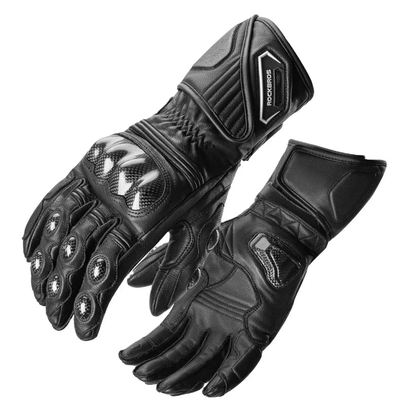 ROCKBROS Custom Logo Winter Gloves Waterproof Bicycle and Motorcycle Leather Gloves with Daily Protection Summer Applicable