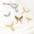 18K Real Gold Plated Connectors for Jewelry DIY Necklace Accessories with Butterfly Charms for Pendant Needlework