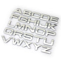 Custom Metallic Labels Waterproof Transfer Metal Letters 3D Embossed Nickel Label Stickers