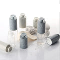 New Design Push Button Marble Flat Shoulder 15ml 30ml Essential Oil Bottle Customize Frosted Cosmetic Glass Dropper Bottle