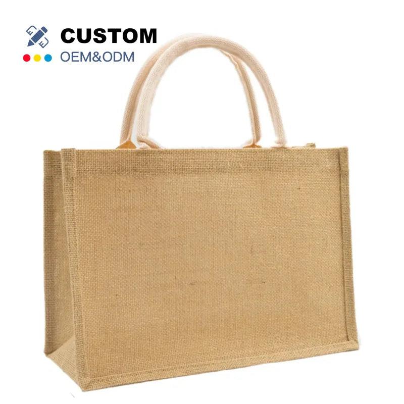 Wholesale New Design Plain Jute Gunny Shopping Tote Bags Online Shop's Best Seller