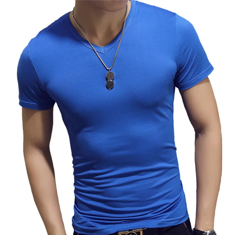 Quick Dry Sports Solid Wholesale Slim O-neck V-neck Custom Plain OEM logo Blank Short Sleeve Men t Shirts