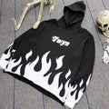 Custom 3D Puff/foam Print Raw Hem Pullover Cut Edge Hoodie No String Graphic Cropped Hoodie