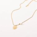 Tarnish Free Jewelry Stainless Steel Oval Pendant Fresh Water Pearl Charm Necklace