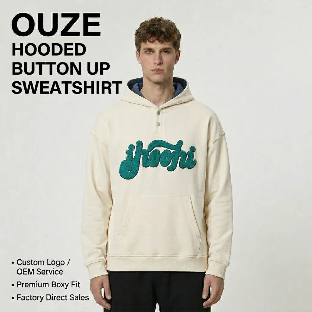 Dropshipping New Arrival Spring Hooded Chenille Patches Printing Custom Cotton Sweatshirt Hoodies