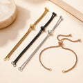Classic Gold Plated Adjustable Stainless Steel Slider Chain Bracelet DIY Jewelry Making Chain Bolo Bracelet with Sliding Bead