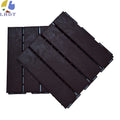 Diy Modern Style Wpc Outdoor Flooring Deck Tiles Cheap Price 1x1ft Wood Plastic Decking in Chocolate Reddish Brown PP Material