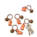 Fashion Cute Resin Cartoon Anime Capybara Toy Keychain Small Bell Capybara Bag Charms Pendant Kapibala Capybara Doll Key Chains