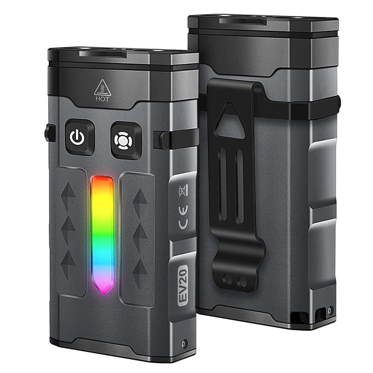 Boruit EV20 Custom Logo Emergency Mini Square Rechargeable Magnet Flashlights Led Usb Waterproof Magnetic Uv Torch Light