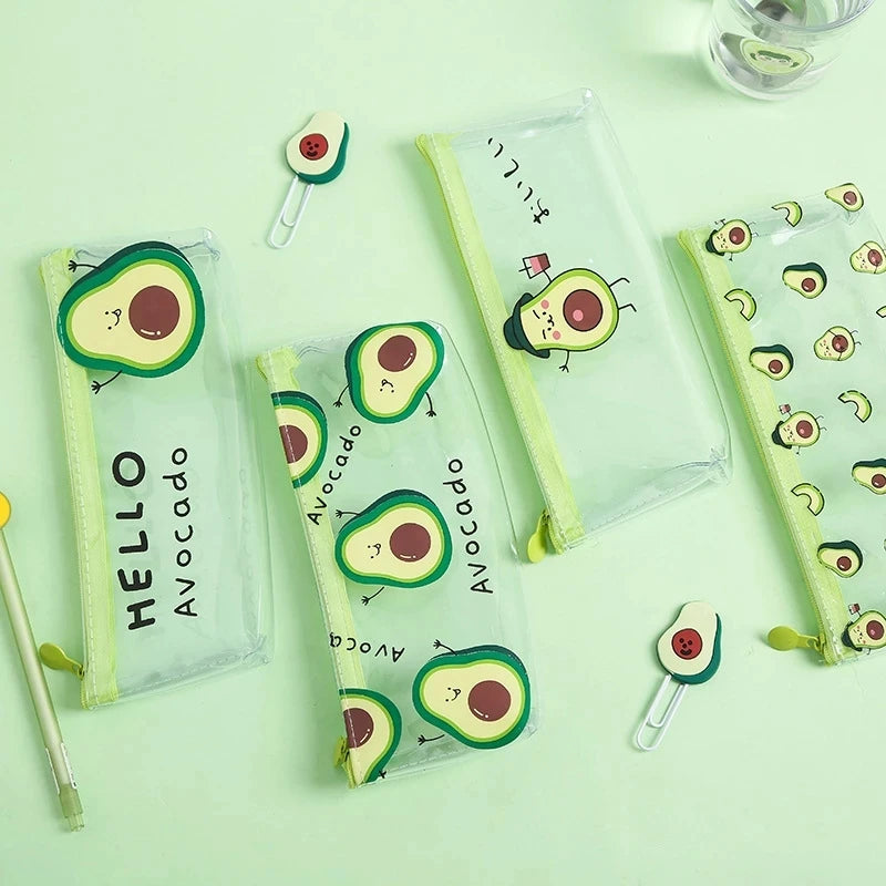 Custom Stationery Pencil case Plastic Waterproof clear School Pencil Pouch