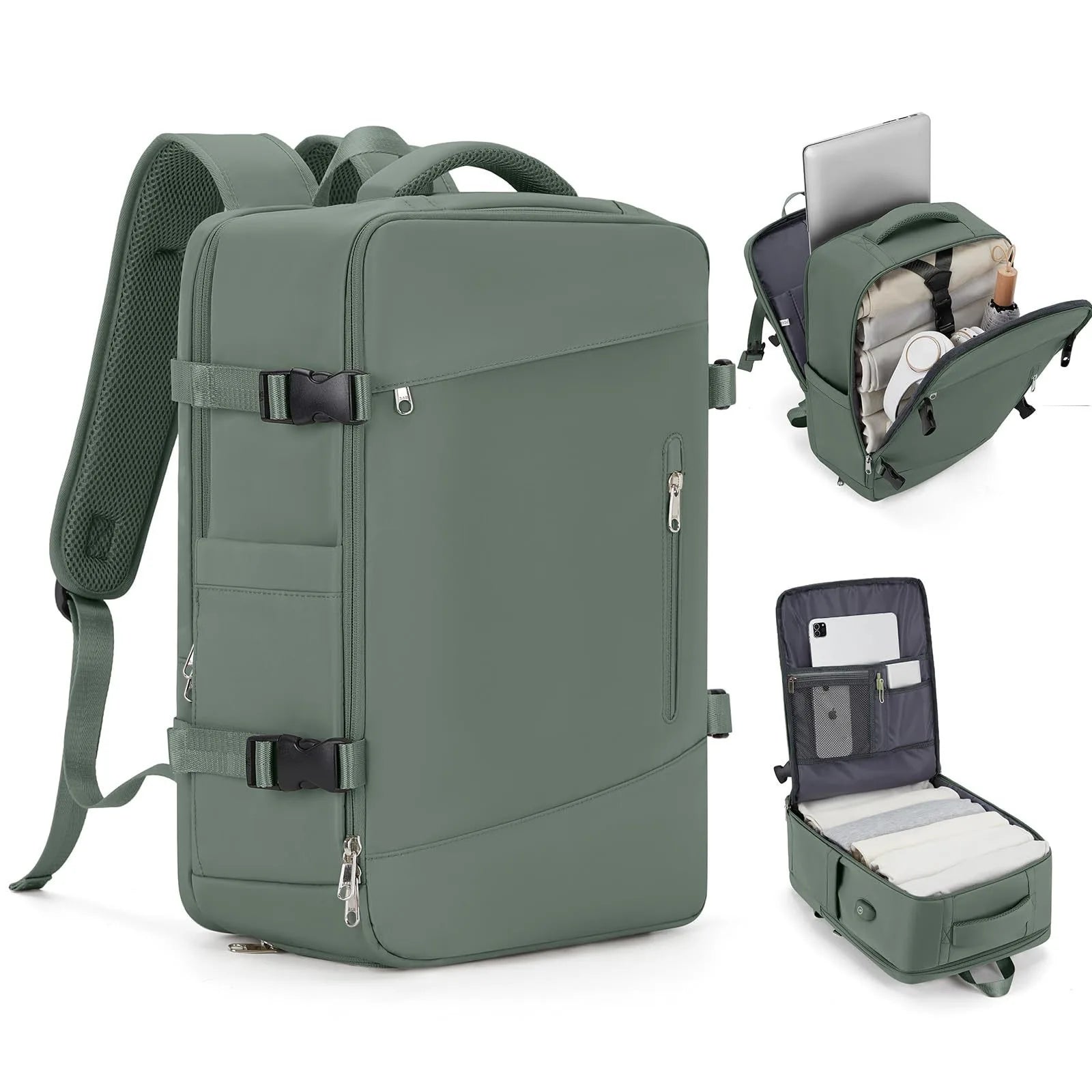 Super Charging Large Capacity Bags Business Multifunctional Backpacks Expandable Airplane Travel Backpack Laptop Bag Luggage Man