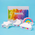Custom Gift Set Cartoon Rainbow Cloud Shape Handmade Fizzy Bubble 100% Natural Bath Bombs Private Label Hotel Spa Use
