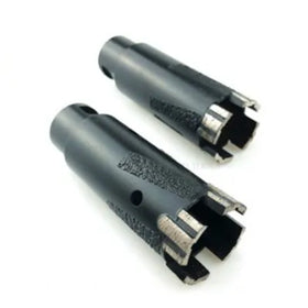 1 3/8 Inch 5/8-11 Thread Dry Used Diamond Core Drill Bits With Brazed Segments for Drilling Marble Granite