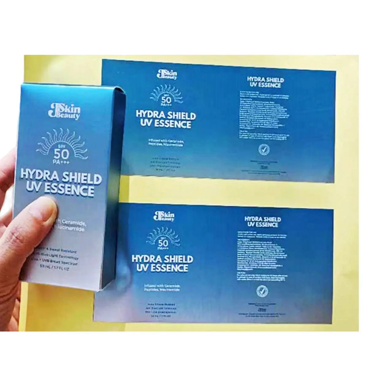 Custom Design Luxury Printing Metallic Blue Cosmetic Paper Box Skin Care Tube Beauty Cosmetic Packaging Paper Box