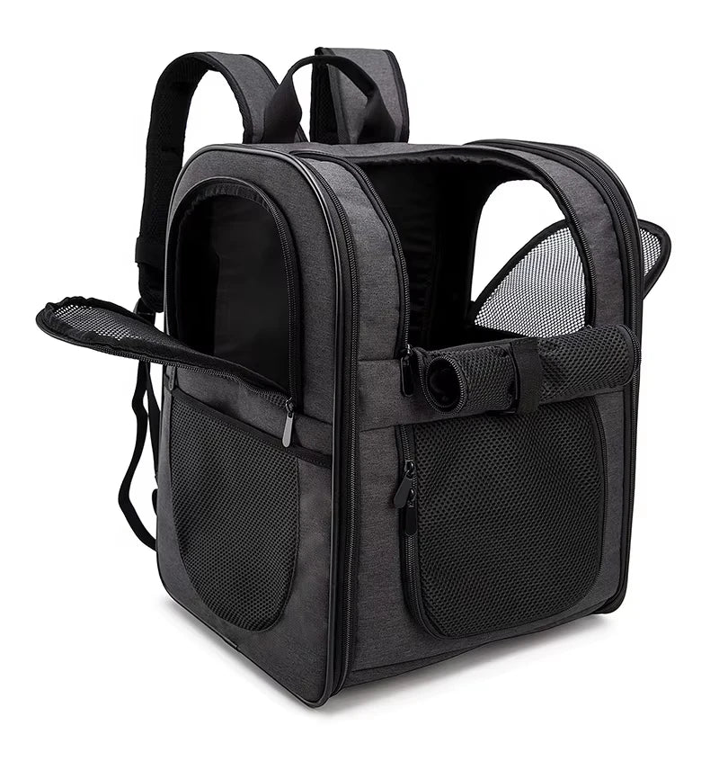 Fashionable Transparent Space Capsule Pet Carrier for Cats Foldable Travel Backpack with Portable Storage for Summer Outings