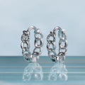 CAOSHI Refine Dainty Circle Weave Hoop Earrings Lady Girls CZ Casual Daily Fashion Simple Women Hoop Earrings