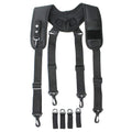 Black Men Hunting Suspender for Duty Belt Harness Padded Adjustable Tool Belt Suspenders with Key Holder