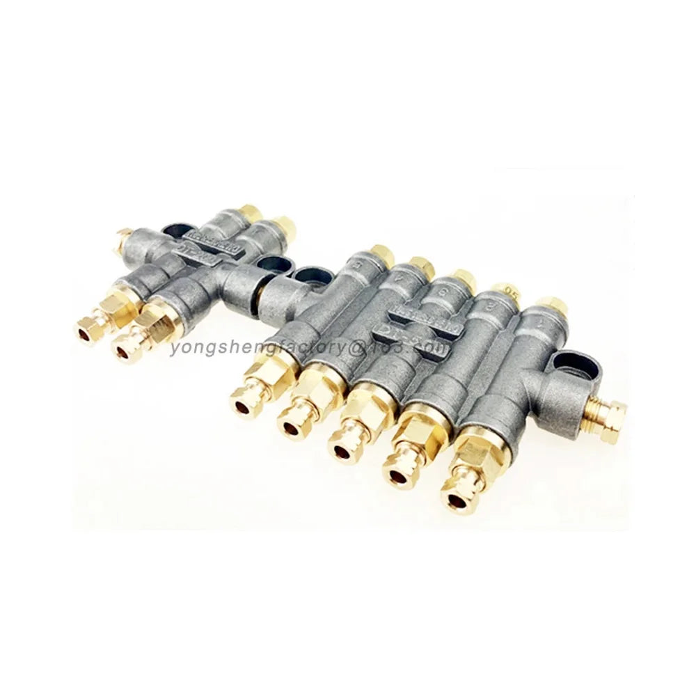 Detective Volumetric OIL Distributor Pressure Relief Dispensers 7 Outlet DT for Lubrication System CNC Machine