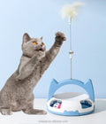 New Arrival Luxury Feather Teaser Cat Toy Plush Happy Turntable Ball for Cat Play Box Packed Simple and Sport Style