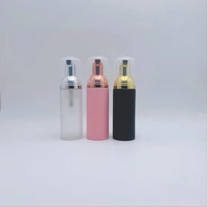 50ml 2oz PET Plastic Frosted Foam Bottles with Gold/Silver Pump for Lotions Face Cream Face Masks Cosmetics Packaging