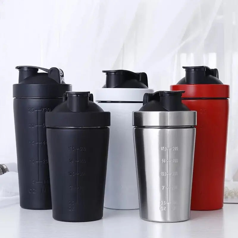 Yeway 25oz Gym Protein Shaker Sports Double Wall Stainless Steel Protein Shaker Insulated Shaker Protein Mixing Water Bottle