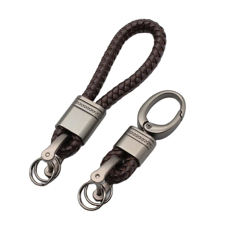 New New Hand-woven Leather Car Key Ring Men Women Rope Key Chain Waist Key Chain Charm Key Holder Gift Jewelry