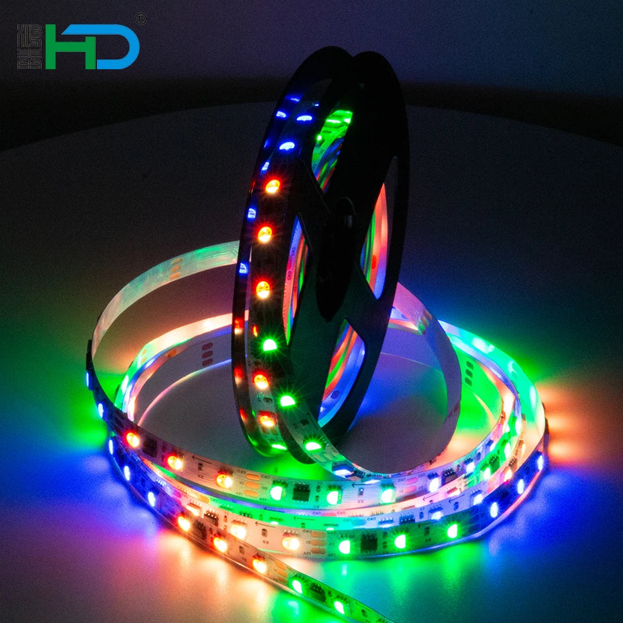 Programmable Strip Light ultra Narow LED Light Strip RGB 5m Addressable LED Strip RGB CCT