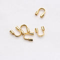 Wholesale 4.5mm Gold Plated Wire Guard Protection Brass Wire Guardian Protector for Making Jewelry