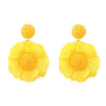 Lafite Grass Earrings for Women Spring New Elegant Flower Ornaments Trendy Huggie Design for Parties and Gifts